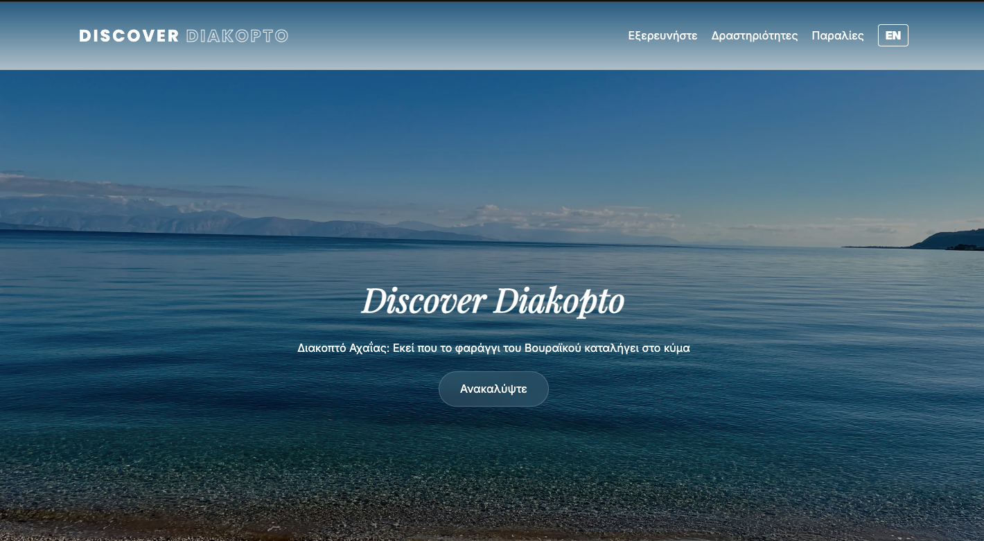 Discover Diakopto website preview